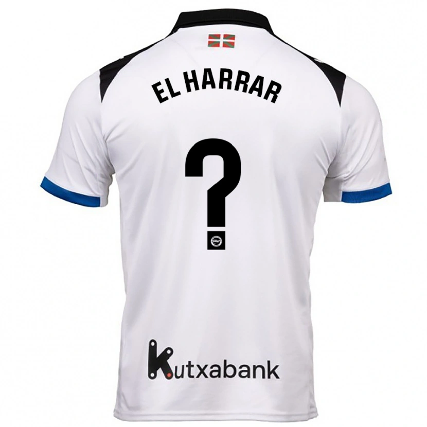Danxen Kvinnor Mohamed El Harrar #0 Vit Blå Bortatröja Matchtröjor 2025/26 Tröjor T-Tröja