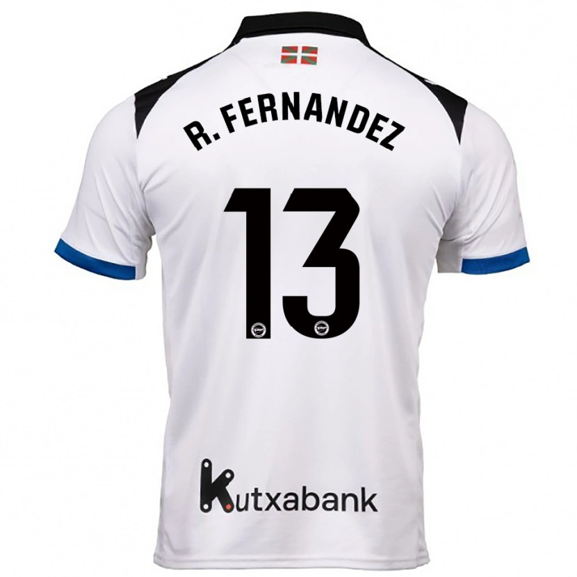 Danxen Kvinnor Raúl Fernández #13 Vit Blå Bortatröja Matchtröjor 2025/26 Tröjor T-Tröja
