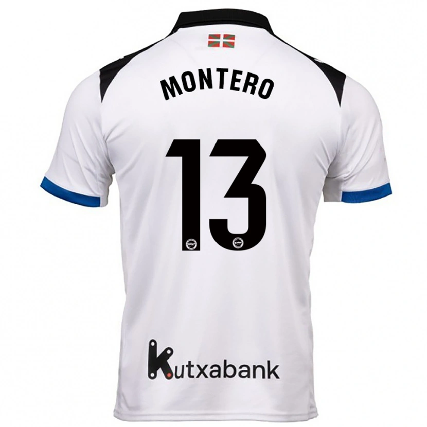 Danxen Kvinnor Rubén Montero #13 Vit Blå Bortatröja Matchtröjor 2025/26 Tröjor T-Tröja