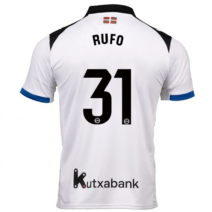 Danxen Kvinnor Dennis Rufo #31 Vit Blå Bortatröja Matchtröjor 2025/26 Tröjor T-Tröja