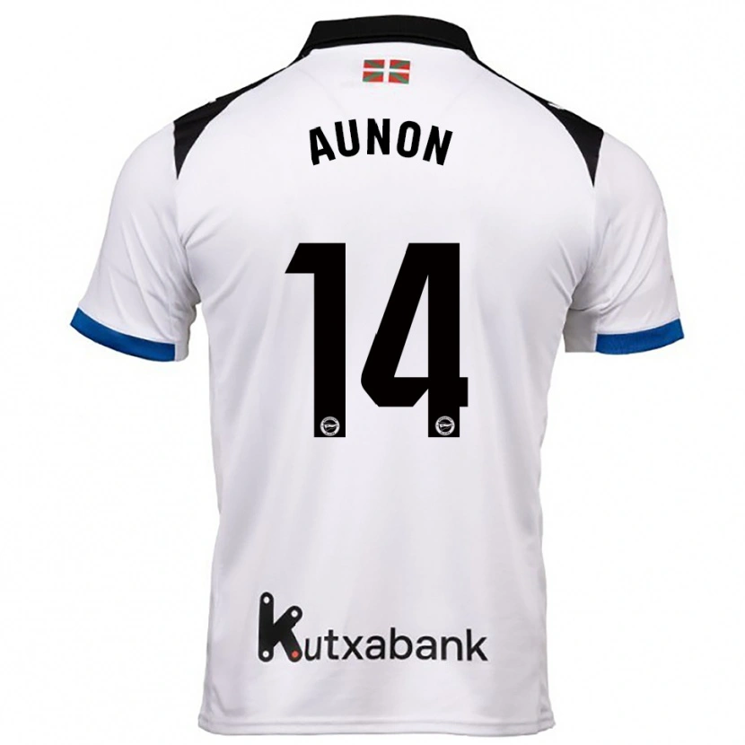 Danxen Kvinnor Cristina Auñón #14 Vit Blå Bortatröja Matchtröjor 2025/26 Tröjor T-Tröja