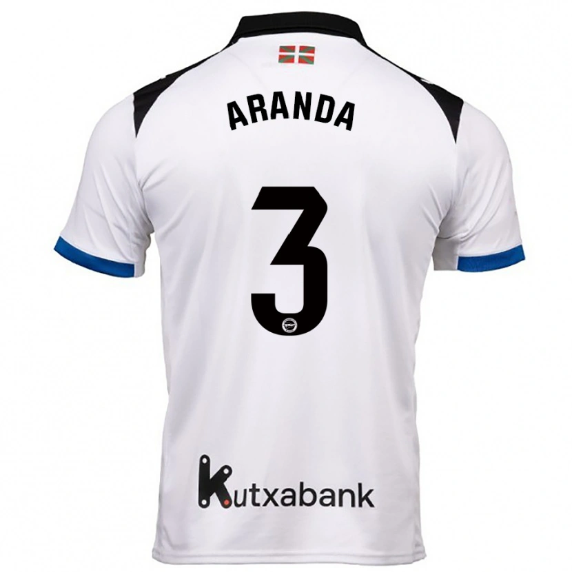 Danxen Kvinnor Miguel Aranda #3 Vit Blå Bortatröja Matchtröjor 2025/26 Tröjor T-Tröja