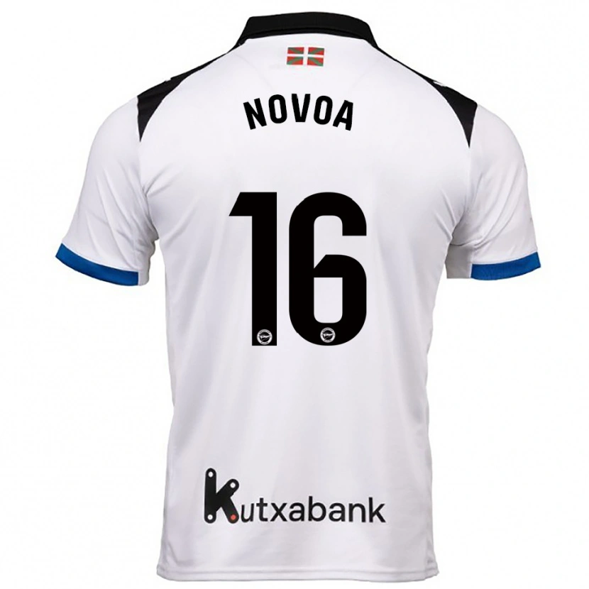 Danxen Kvinnor Hugo Novoa #16 Vit Blå Bortatröja Matchtröjor 2025/26 Tröjor T-Tröja