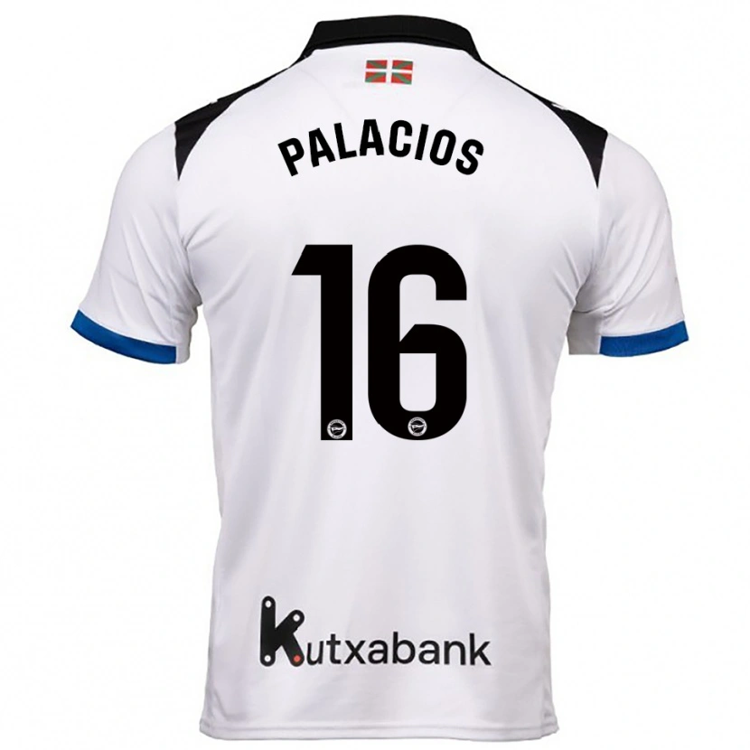Danxen Kvinnor Aser Palacios #16 Vit Blå Bortatröja Matchtröjor 2025/26 Tröjor T-Tröja