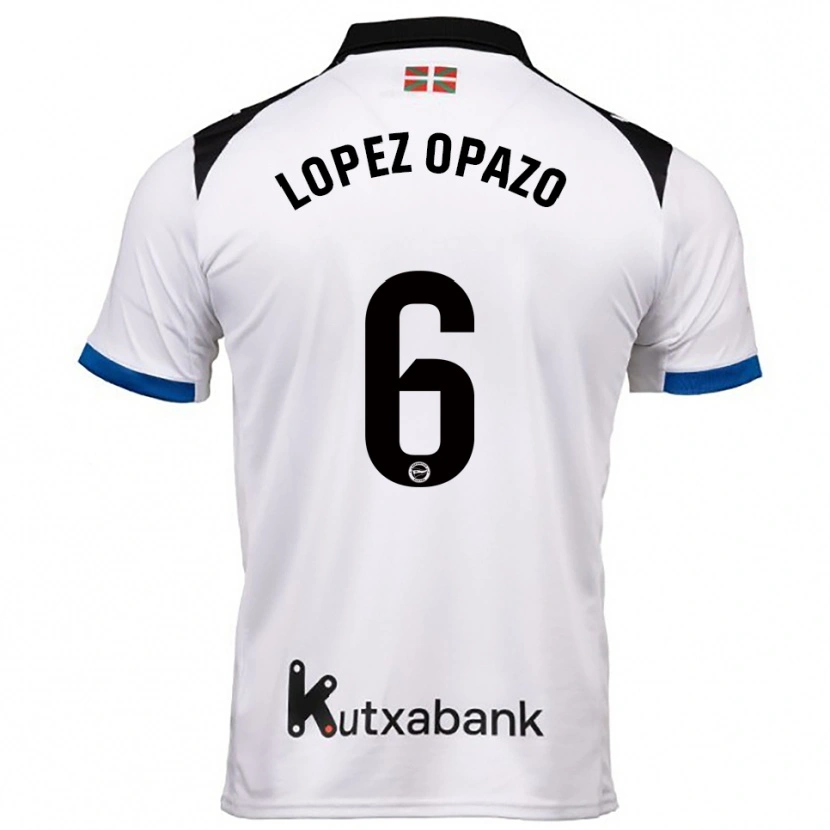 Danxen Kvinnor Nayadet Zulema Lopez Opazo #6 Vit Blå Bortatröja Matchtröjor 2025/26 Tröjor T-Tröja