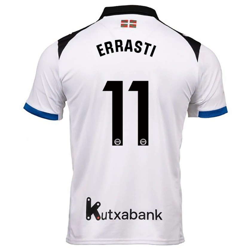 Danxen Kvinnor Elene Errasti #11 Vit Blå Bortatröja Matchtröjor 2025/26 Tröjor T-Tröja