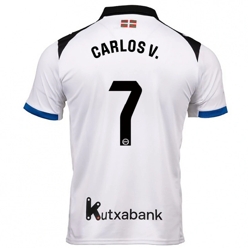 Danxen Kvinnor Carlos Vicente #7 Vit Blå Bortatröja Matchtröjor 2025/26 Tröjor T-Tröja