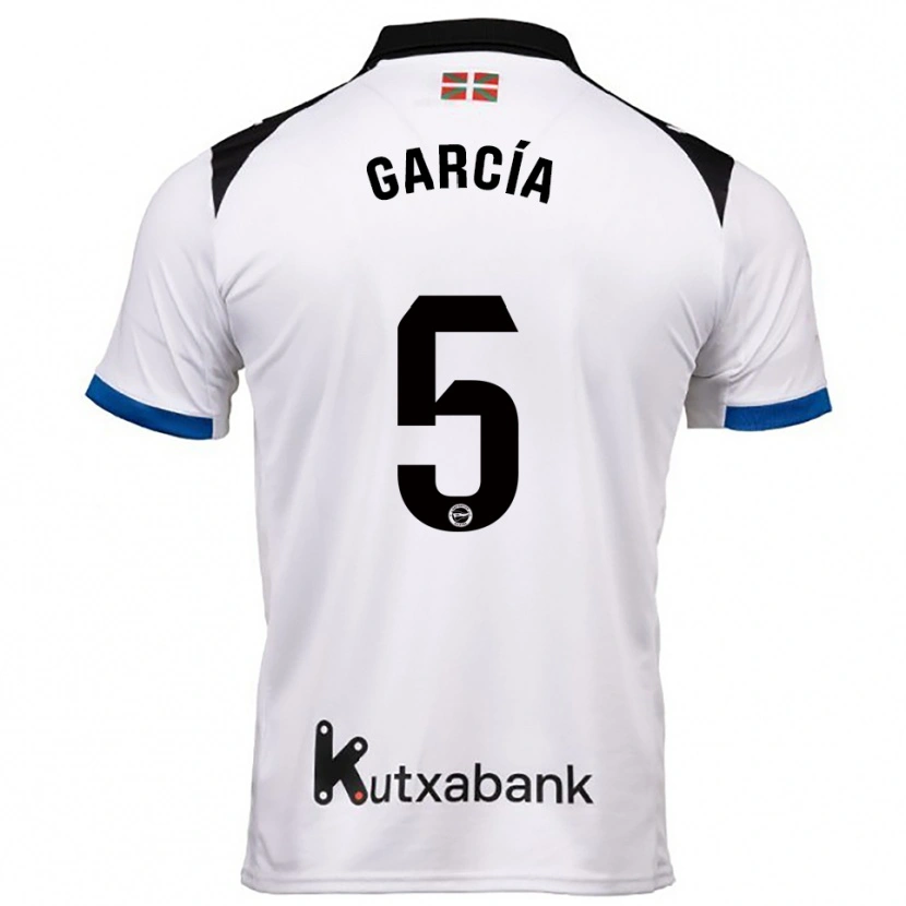 Danxen Kvinnor Álvaro García #5 Vit Blå Bortatröja Matchtröjor 2025/26 Tröjor T-Tröja