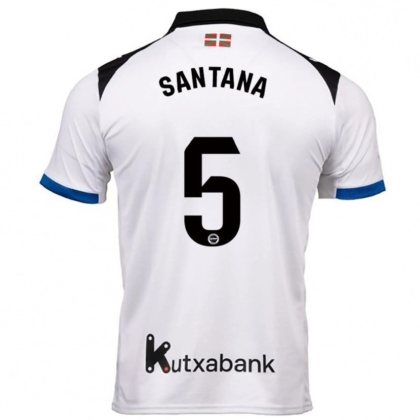 Danxen Kvinnor Vanesa Santana #5 Vit Blå Bortatröja Matchtröjor 2025/26 Tröjor T-Tröja