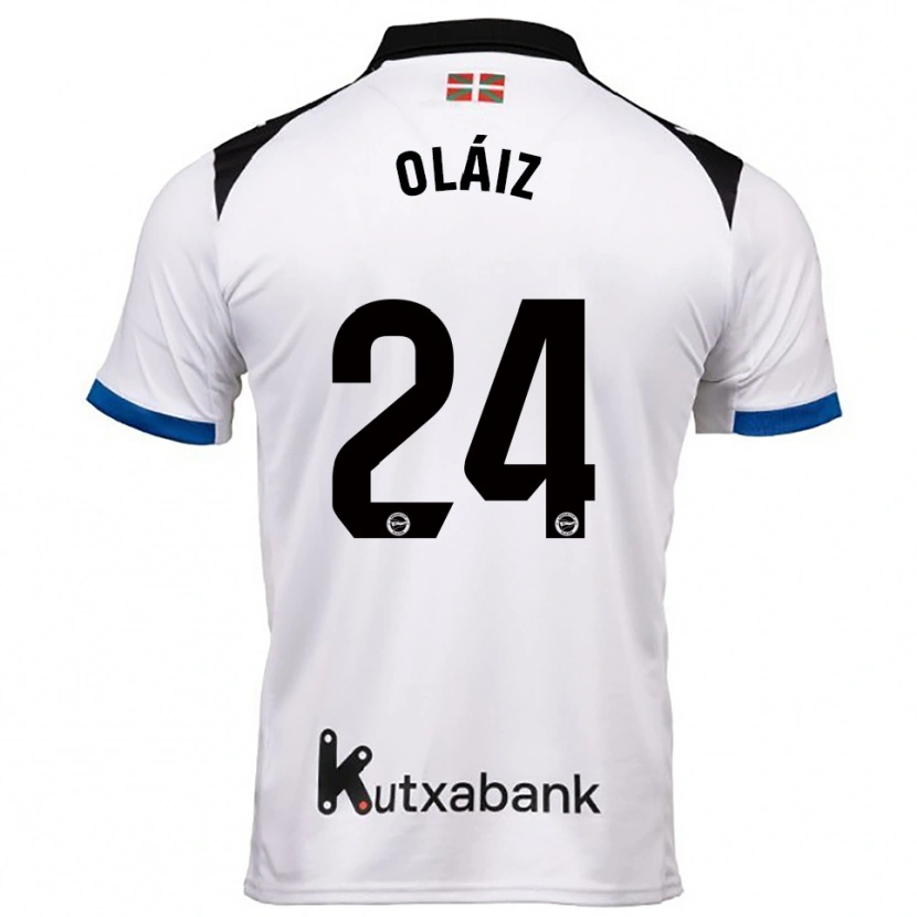 Danxen Kvinnor Xanet Oláiz #24 Vit Blå Bortatröja Matchtröjor 2025/26 Tröjor T-Tröja