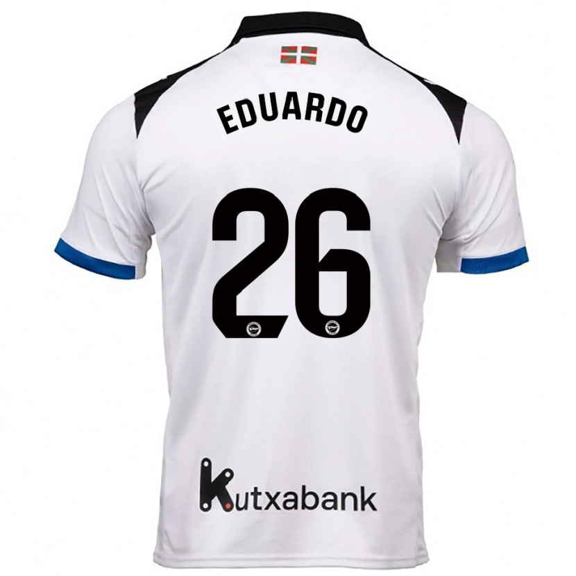 Danxen Kvinnor Eduardo Fontana #26 Vit Blå Bortatröja Matchtröjor 2025/26 Tröjor T-Tröja