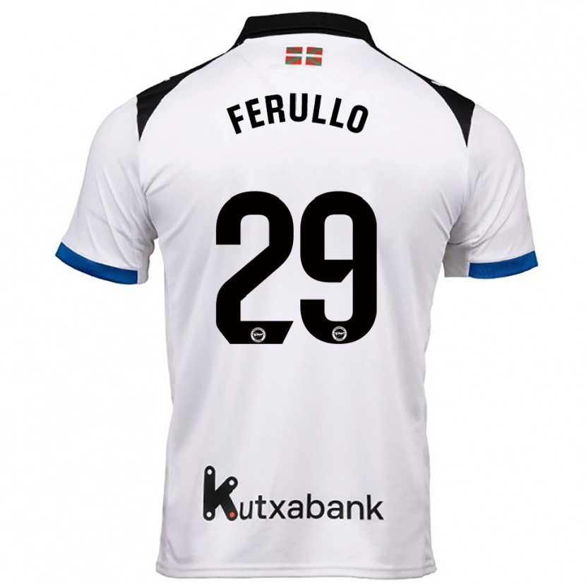 Danxen Kvinnor Flavio Ferullo #29 Vit Blå Bortatröja Matchtröjor 2025/26 Tröjor T-Tröja