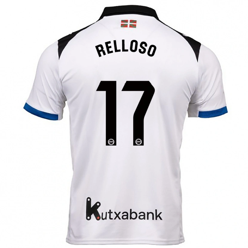 Danxen Kvinnor Mikel Relloso #17 Vit Blå Bortatröja Matchtröjor 2025/26 Tröjor T-Tröja