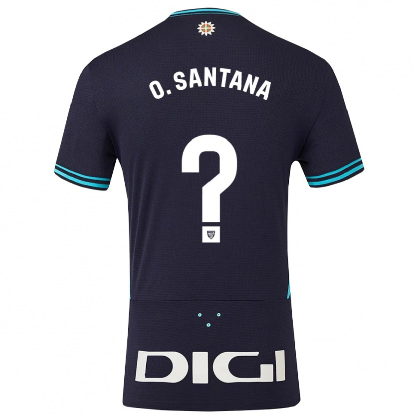 Danxen Kvinnor Olatz Santana Amado #0 Marinblå Himmelsblå Bortatröja Matchtröjor 2025/26 Tröjor T-Tröja