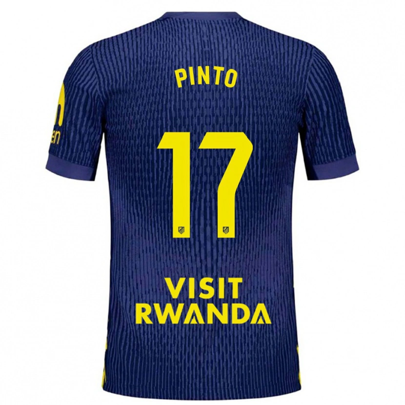 Danxen Kvinnor Tatiana Pinto #17 Marinblå Gul Bortatröja Matchtröjor 2025/26 Tröjor T-Tröja