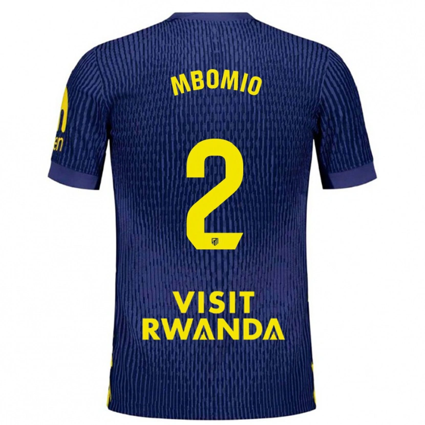 Danxen Kvinnor Rony Mbomio #2 Marinblå Gul Bortatröja Matchtröjor 2025/26 Tröjor T-Tröja