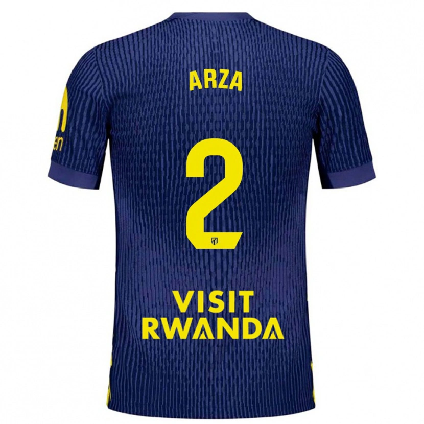 Danxen Kvinnor David Arza #2 Marinblå Gul Bortatröja Matchtröjor 2025/26 Tröjor T-Tröja