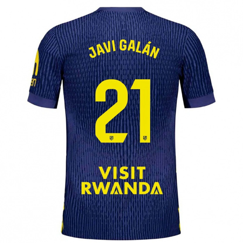 Danxen Kvinnor Javi Galán #21 Marinblå Gul Bortatröja Matchtröjor 2025/26 Tröjor T-Tröja