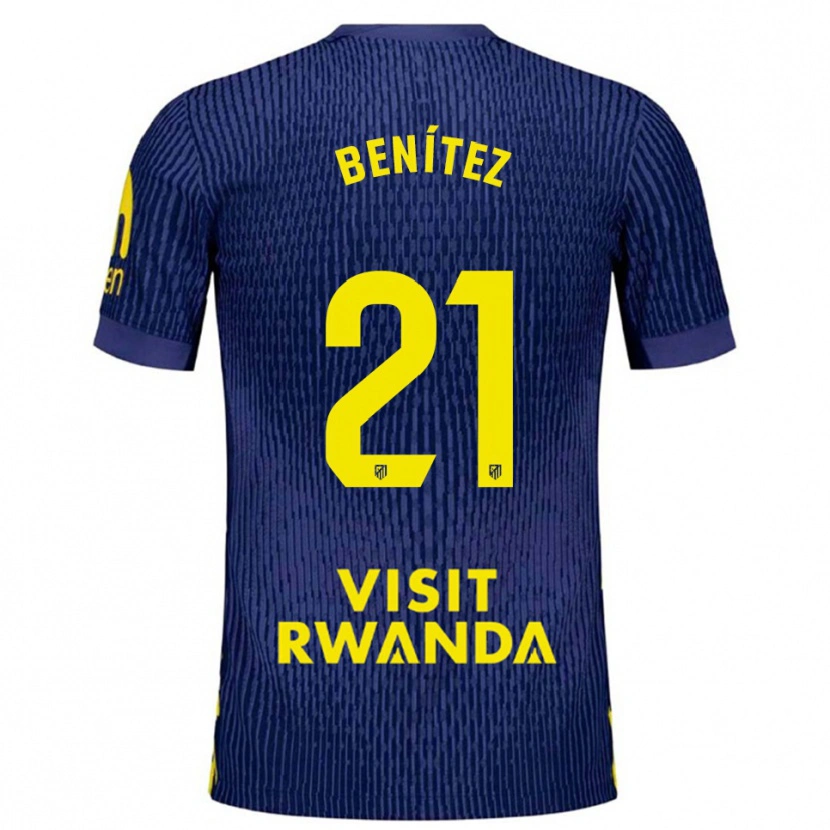 Danxen Kvinnor Fiamma Benítez #21 Marinblå Gul Bortatröja Matchtröjor 2025/26 Tröjor T-Tröja