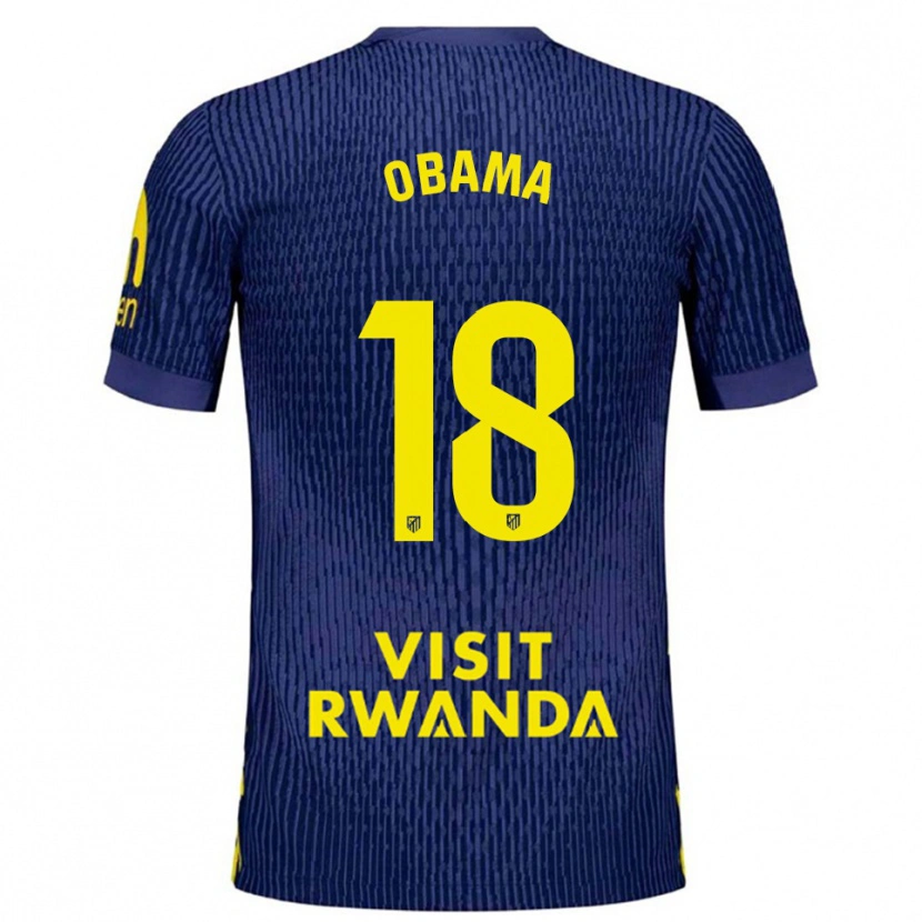Danxen Kvinnor Salomon Obama #18 Marinblå Gul Bortatröja Matchtröjor 2025/26 Tröjor T-Tröja