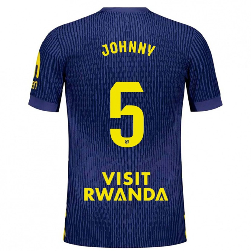 Danxen Kvinnor Johnny Cardoso #5 Marinblå Gul Bortatröja Matchtröjor 2025/26 Tröjor T-Tröja