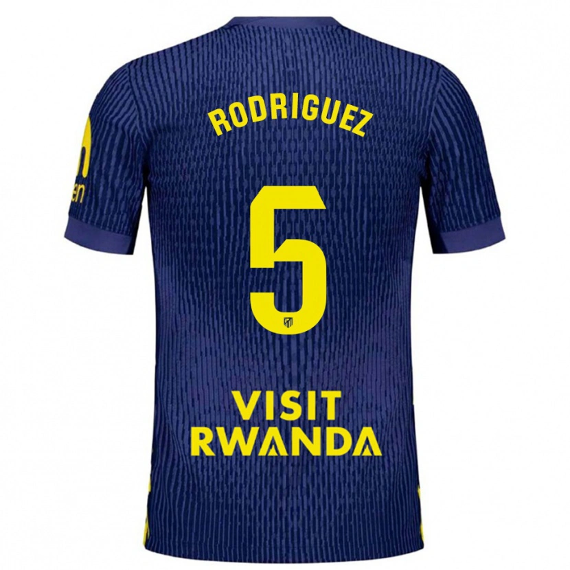 Danxen Kvinnor Cinta Rodriguez #5 Marinblå Gul Bortatröja Matchtröjor 2025/26 Tröjor T-Tröja