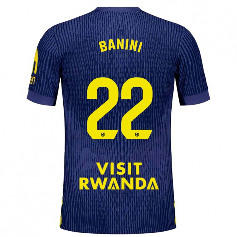 Danxen Kvinnor Estefania Banini #22 Marinblå Gul Bortatröja Matchtröjor 2025/26 Tröjor T-Tröja