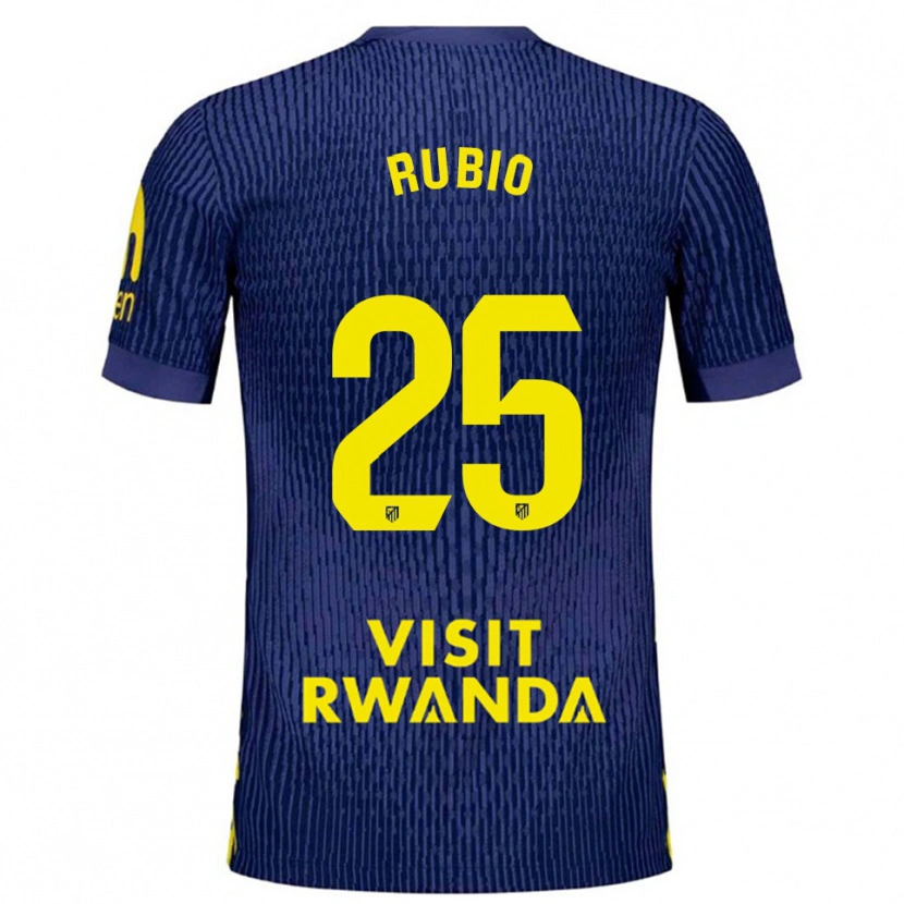 Danxen Kvinnor Daniel Rubio #25 Marinblå Gul Bortatröja Matchtröjor 2025/26 Tröjor T-Tröja