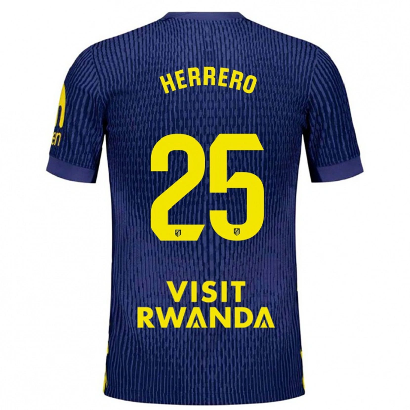 Danxen Kvinnor Alex Herrero #25 Marinblå Gul Bortatröja Matchtröjor 2025/26 Tröjor T-Tröja