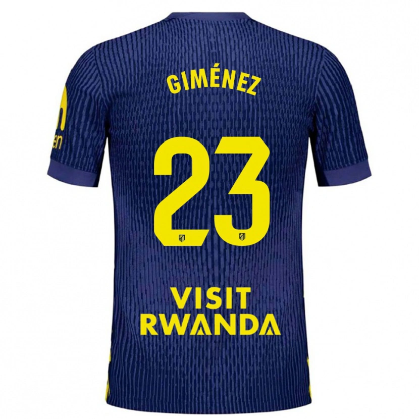Danxen Kvinnor Carlos Giménez #23 Marinblå Gul Bortatröja Matchtröjor 2025/26 Tröjor T-Tröja