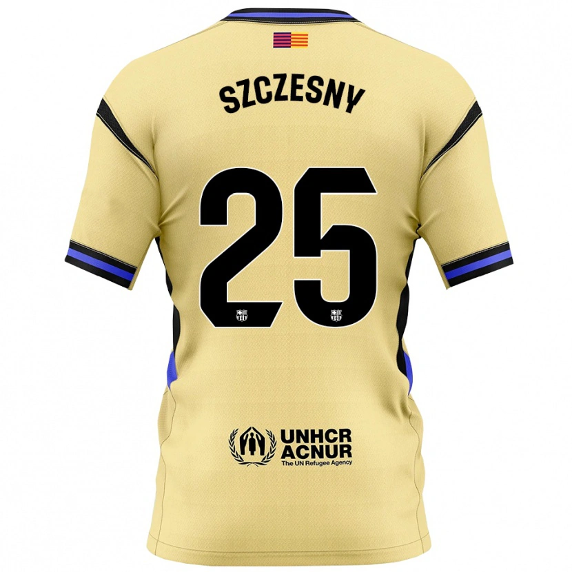 Danxen Kvinnor Wojciech Szczesny #25 Gul Svart Bortatröja Matchtröjor 2025/26 Tröjor T-Tröja