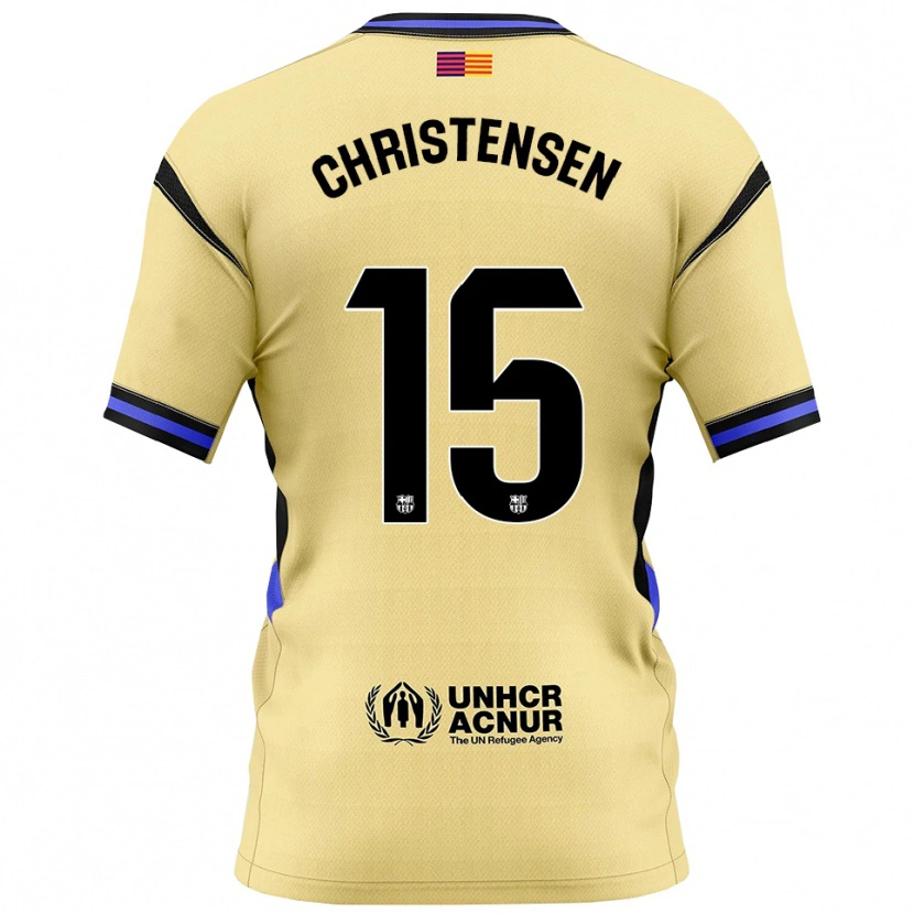 Danxen Kvinnor Andreas Christensen #15 Gul Svart Bortatröja Matchtröjor 2025/26 Tröjor T-Tröja