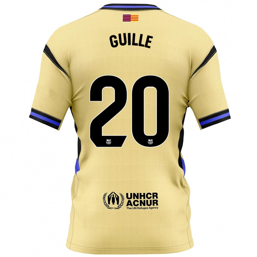 Danxen Kvinnor Guille Fernández #20 Gul Svart Bortatröja Matchtröjor 2025/26 Tröjor T-Tröja