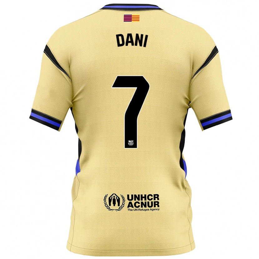 Danxen Kvinnor Dani Rodríguez #7 Gul Svart Bortatröja Matchtröjor 2025/26 Tröjor T-Tröja