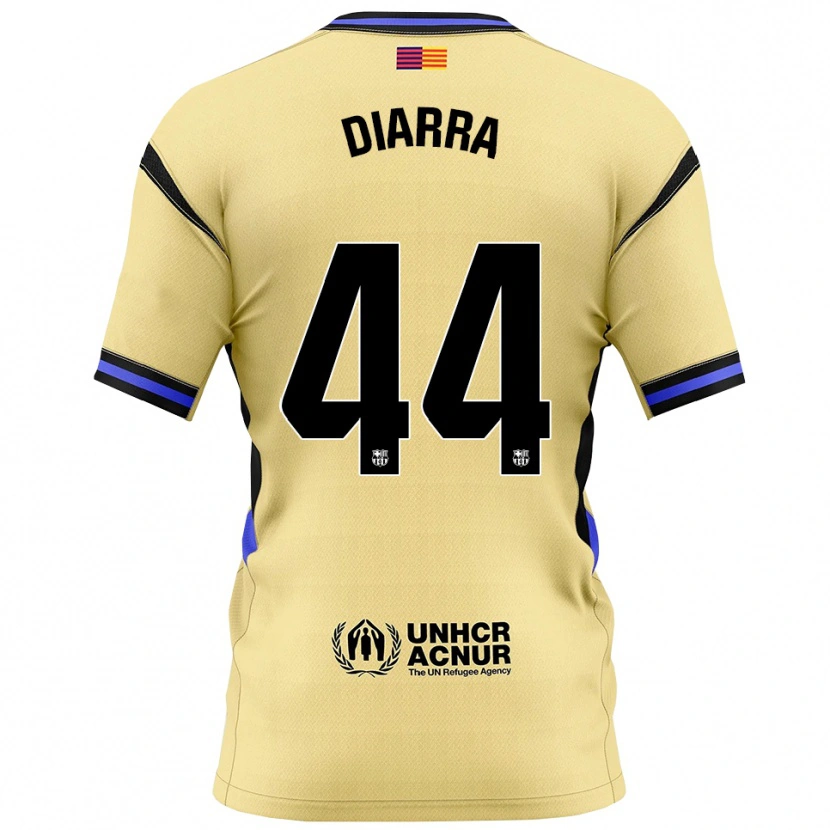 Danxen Kvinnor Ibrahim Diarra #44 Gul Svart Bortatröja Matchtröjor 2025/26 Tröjor T-Tröja