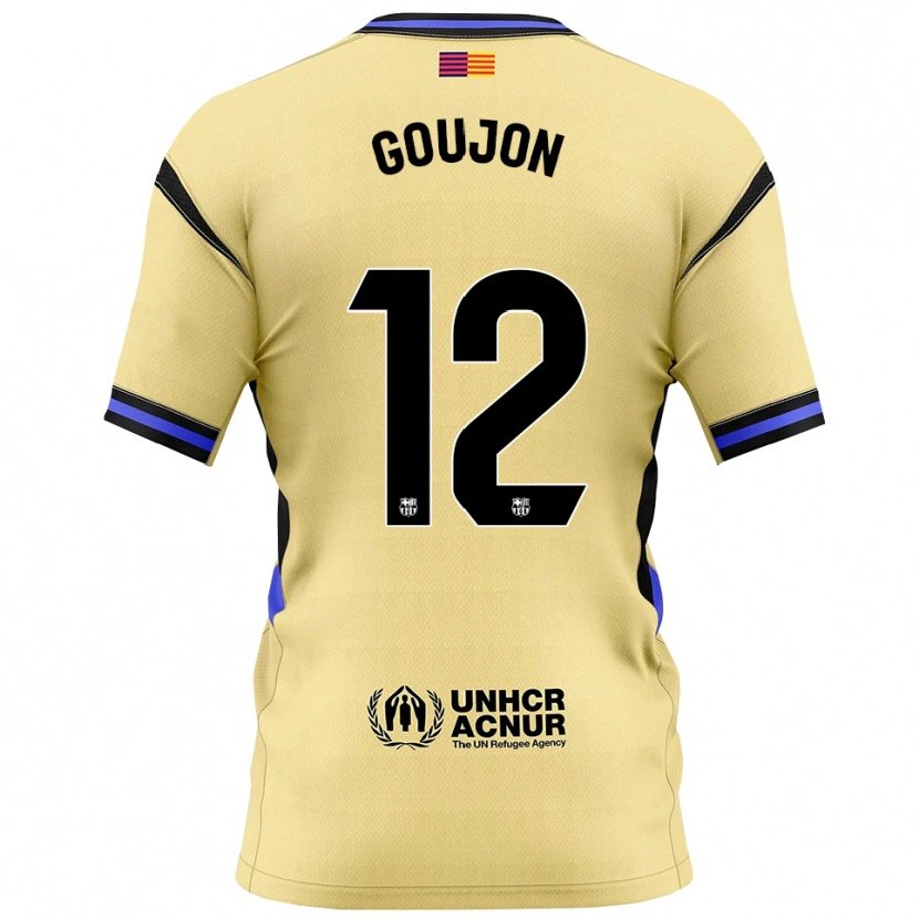 Danxen Kvinnor Iker Goujon #12 Gul Svart Bortatröja Matchtröjor 2025/26 Tröjor T-Tröja