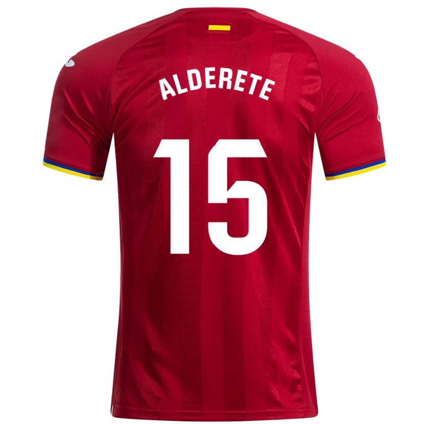 Danxen Kvinnor Omar Alderete #15 Röd Gul Blå Bortatröja Matchtröjor 2025/26 Tröjor T-Tröja