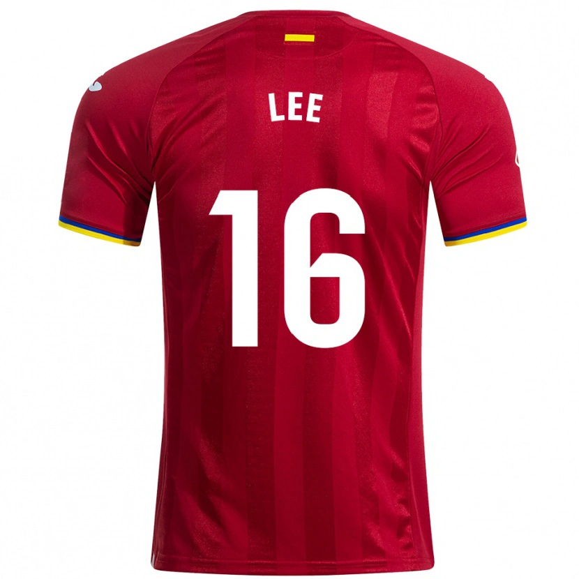 Danxen Kvinnor Sang-Min Lee #16 Röd Gul Blå Bortatröja Matchtröjor 2025/26 Tröjor T-Tröja