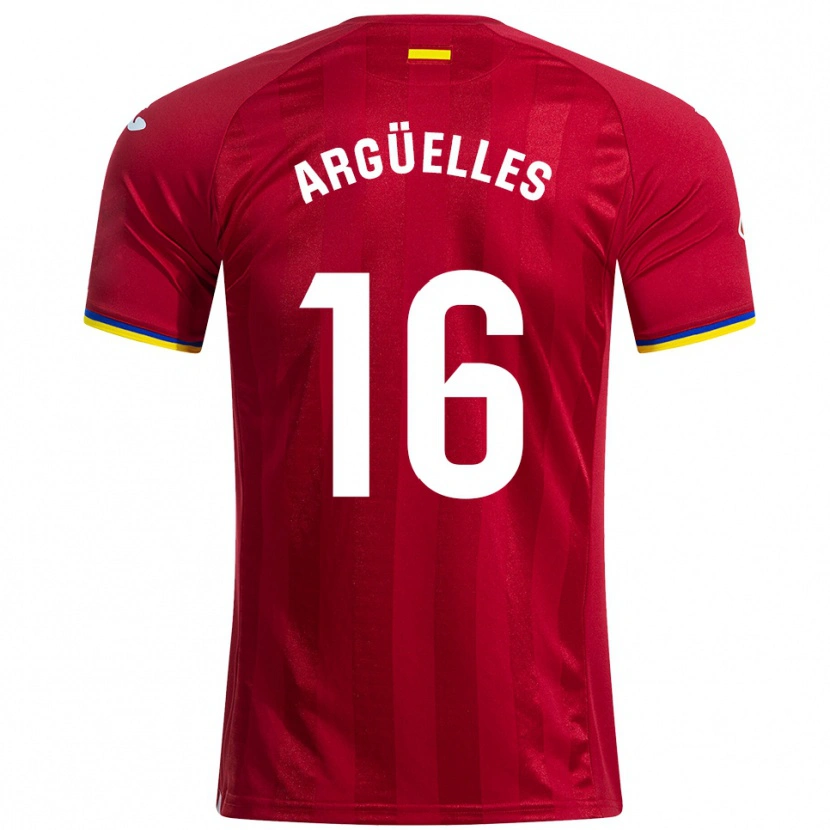 Danxen Kvinnor David Argüelles #16 Röd Gul Blå Bortatröja Matchtröjor 2025/26 Tröjor T-Tröja