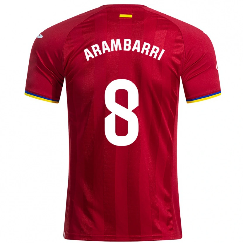 Danxen Kvinnor Mauro Arambarri #8 Röd Gul Blå Bortatröja Matchtröjor 2025/26 Tröjor T-Tröja