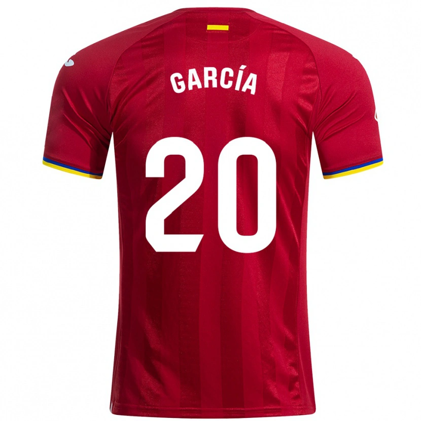 Danxen Kvinnor Álex García #20 Röd Gul Blå Bortatröja Matchtröjor 2025/26 Tröjor T-Tröja