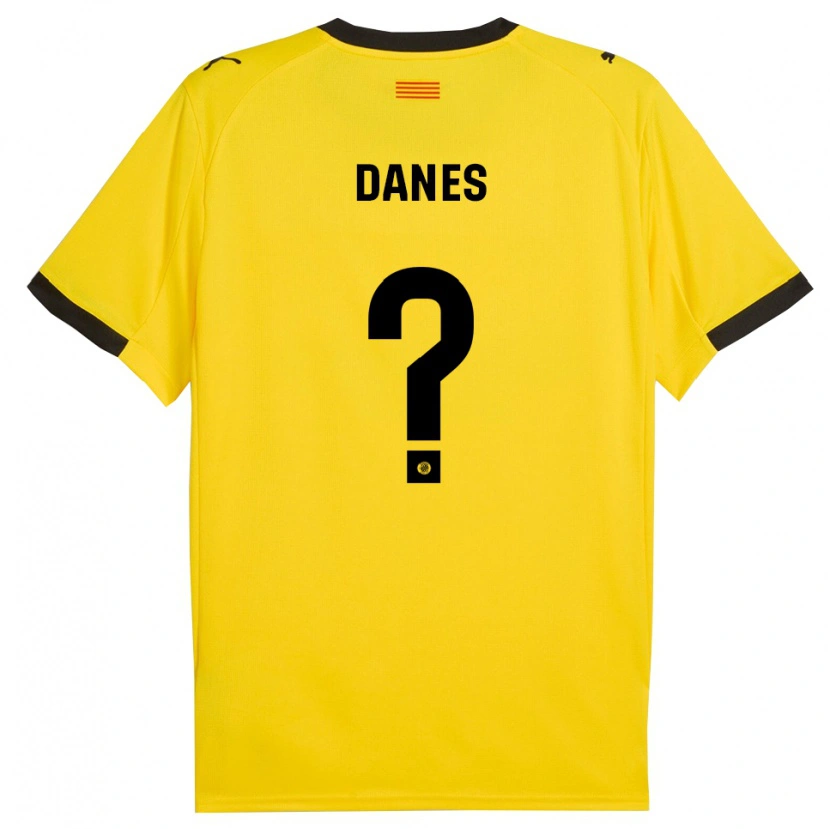 Danxen Kvinnor Jan Danés #0 Gul Svart Bortatröja Matchtröjor 2025/26 Tröjor T-Tröja