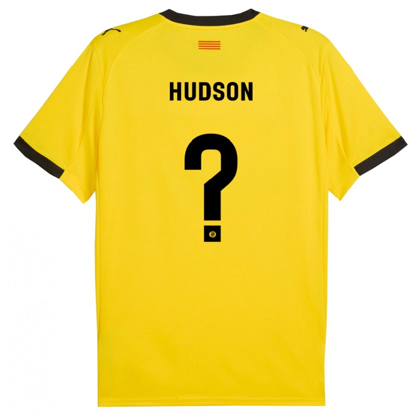 Danxen Kvinnor Hudson #0 Gul Svart Bortatröja Matchtröjor 2025/26 Tröjor T-Tröja