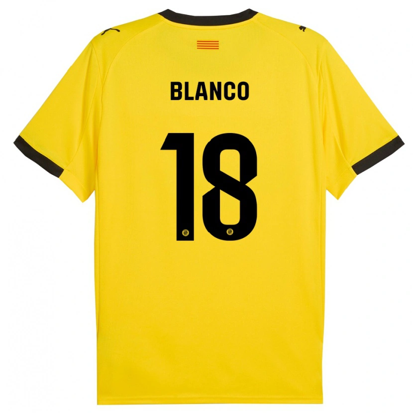 Danxen Kvinnor Aaron Blanco #18 Gul Svart Bortatröja Matchtröjor 2025/26 Tröjor T-Tröja