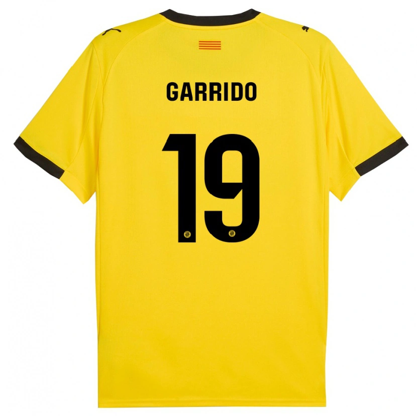 Danxen Kvinnor Carles Garrido #19 Gul Svart Bortatröja Matchtröjor 2025/26 Tröjor T-Tröja