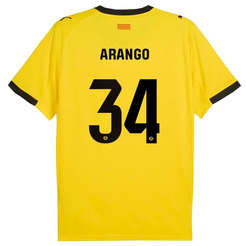 Danxen Kvinnor Juan Arango #34 Gul Svart Bortatröja Matchtröjor 2025/26 Tröjor T-Tröja