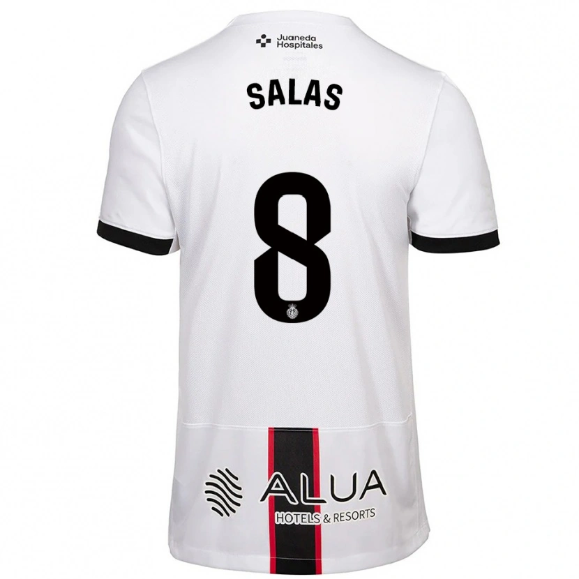 Danxen Kvinnor Jan Salas #8 Vit Svart Bortatröja Matchtröjor 2025/26 Tröjor T-Tröja