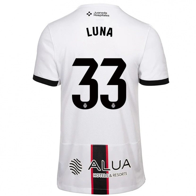 Danxen Kvinnor Daniel Luna #33 Vit Svart Bortatröja Matchtröjor 2025/26 Tröjor T-Tröja