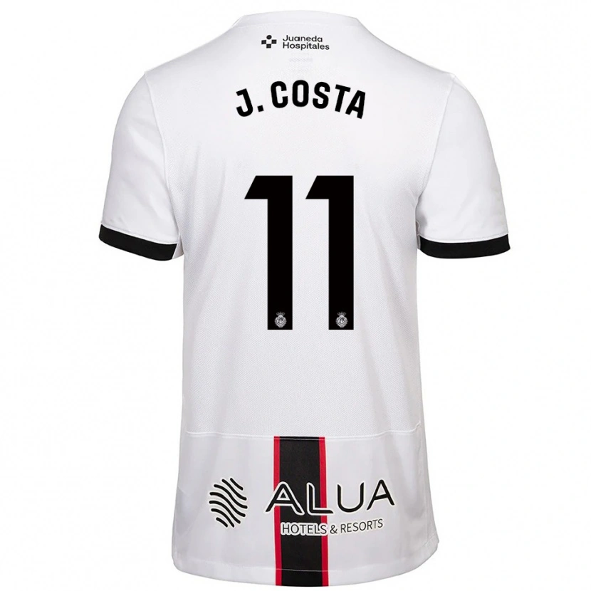 Danxen Kvinnor Jaume Costa #11 Vit Svart Bortatröja Matchtröjor 2025/26 Tröjor T-Tröja