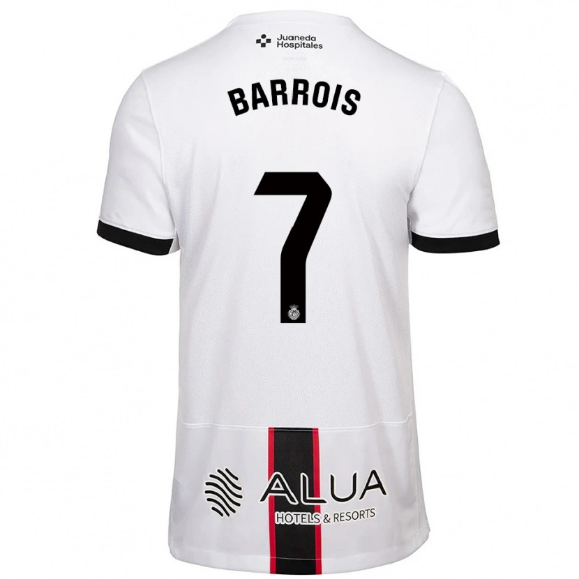 Danxen Kvinnor Eliott Barrois #7 Vit Svart Bortatröja Matchtröjor 2025/26 Tröjor T-Tröja